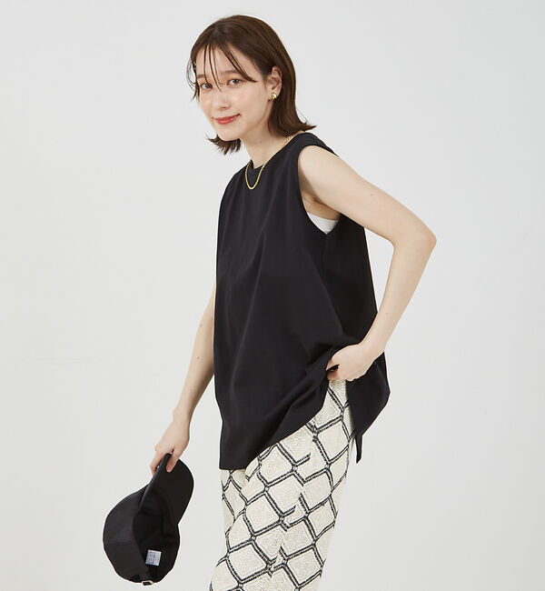 abahouse mavie「バックスリットノースリ」|Tシャツ・カットソー|