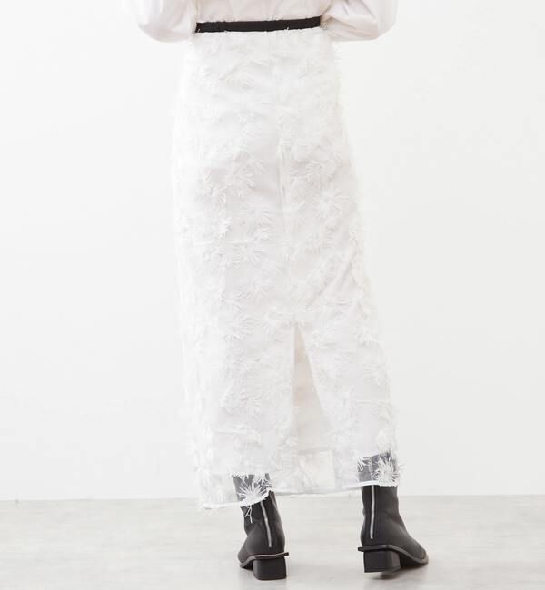 Soffitto「チュール刺繍Iラインスカート」|スカート|