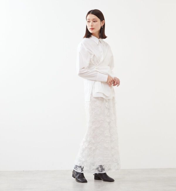 Soffitto「チュール刺繍Iラインスカート」|スカート|
