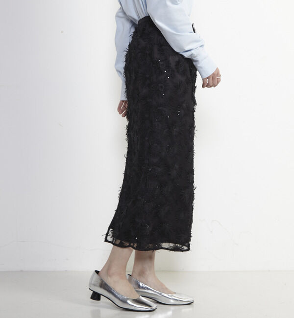 Soffitto「チュール刺繍Iラインスカート」|スカート|