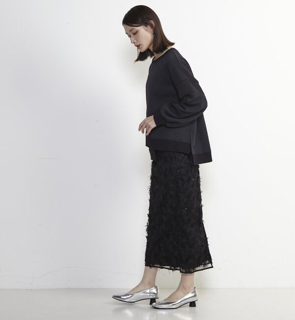 Soffitto「チュール刺繍Iラインスカート」|スカート|