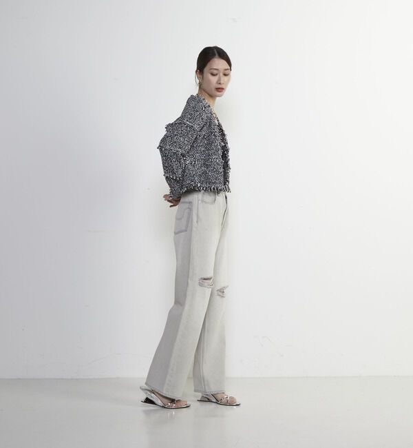 Soffitto「前スリット加工デニムパンツ」|デニム|