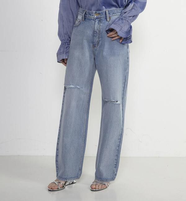 Soffitto「前スリット加工デニムパンツ」|デニム|