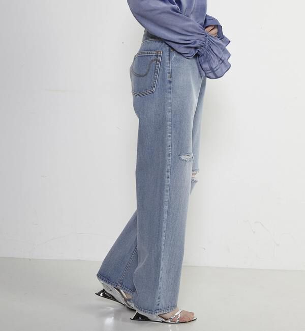 Soffitto「前スリット加工デニムパンツ」|デニム|