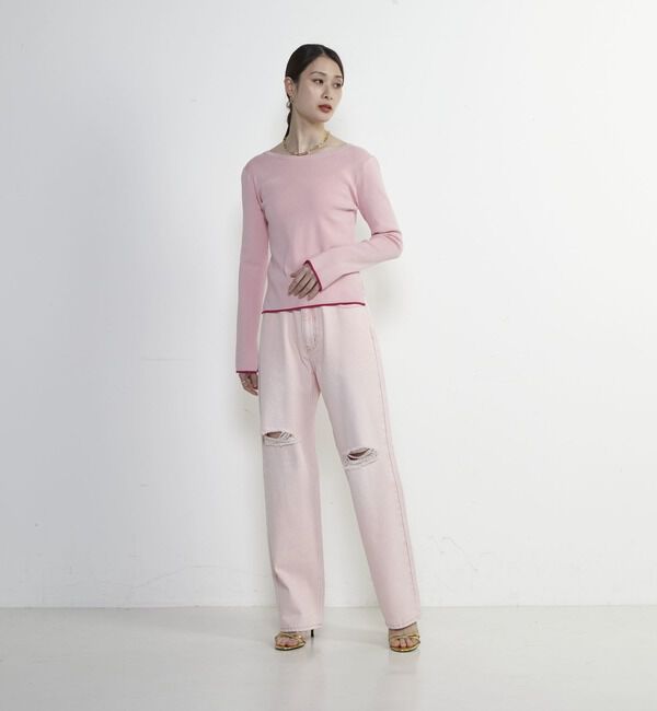 Soffitto「前スリット加工デニムパンツ」|デニム|