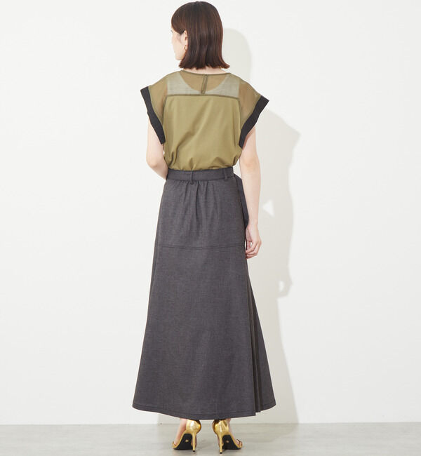 Soffitto「デニム調麻混ベルト付きスカート」|スカート|