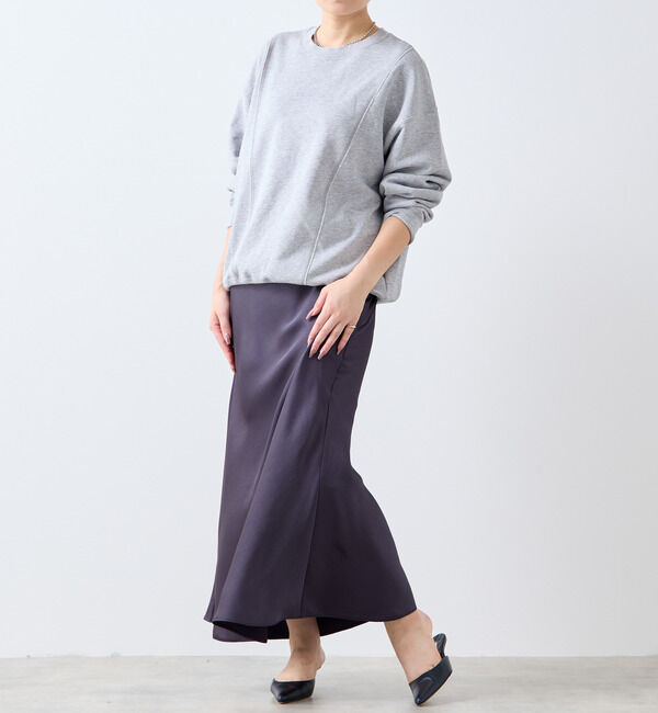 SOFFITTO「バイアスフレアーサテンスカート」|スカート|