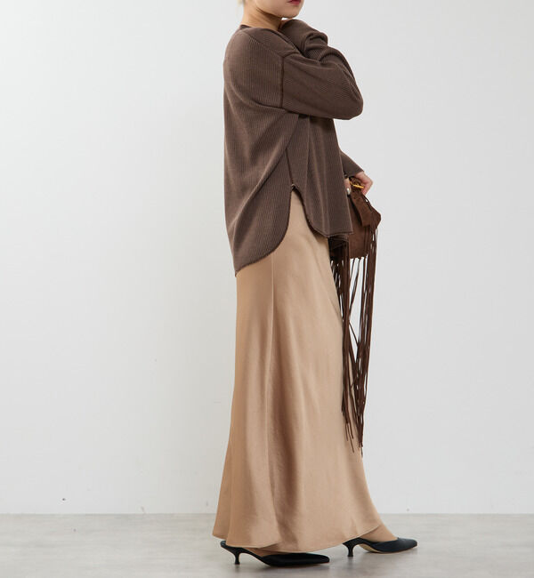 SOFFITTO「バイアスフレアーサテンスカート」|スカート|