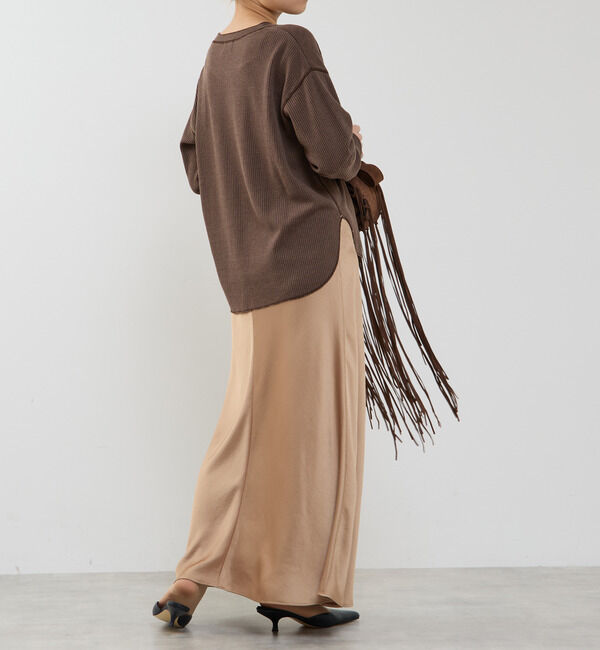 SOFFITTO「バイアスフレアーサテンスカート」|スカート|