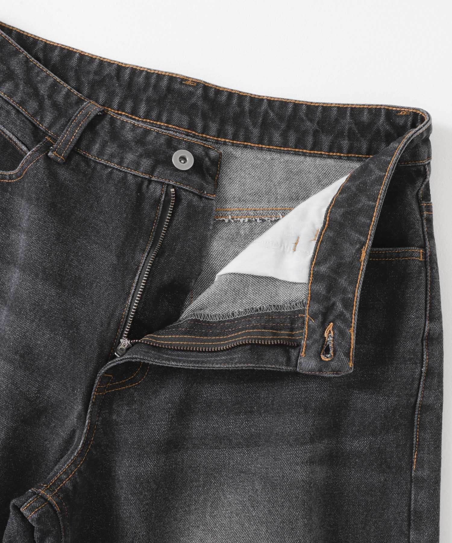 SENSE OF PLACE by URBAN RESEARCH「『ユニセックス』ダメージデニムワイドパンツ」|デニム|