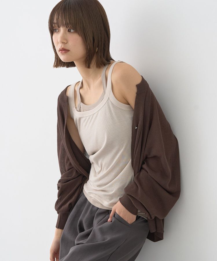 earth music&ecology「配色レイヤードタンクトップ」|キャミソール|