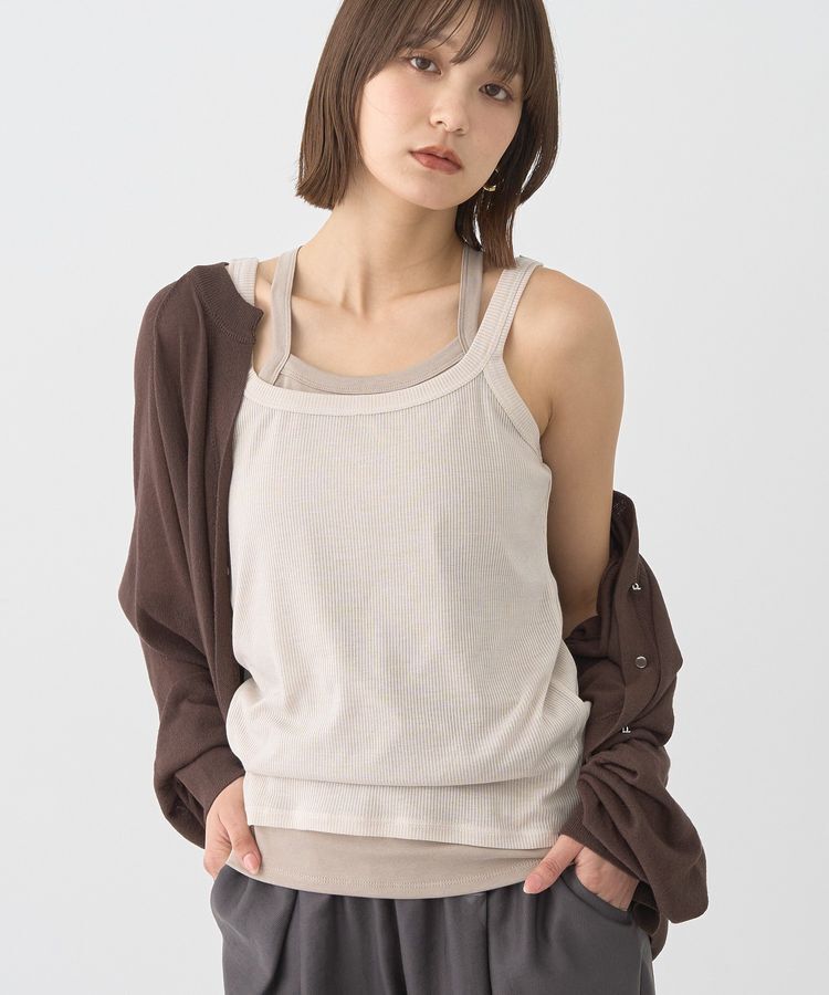 earth music&ecology「配色レイヤードタンクトップ」|キャミソール|