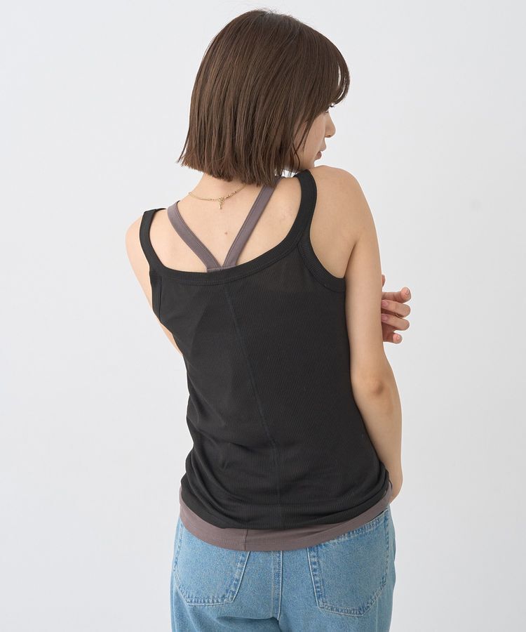 earth music&ecology「配色レイヤードタンクトップ」|キャミソール|