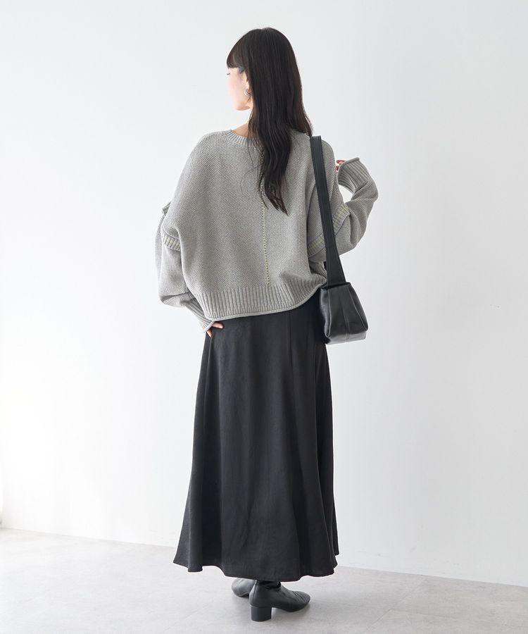 earth music&ecology「アンチピリングC/A選べる丈配色ニット」|ニット・セーター|
