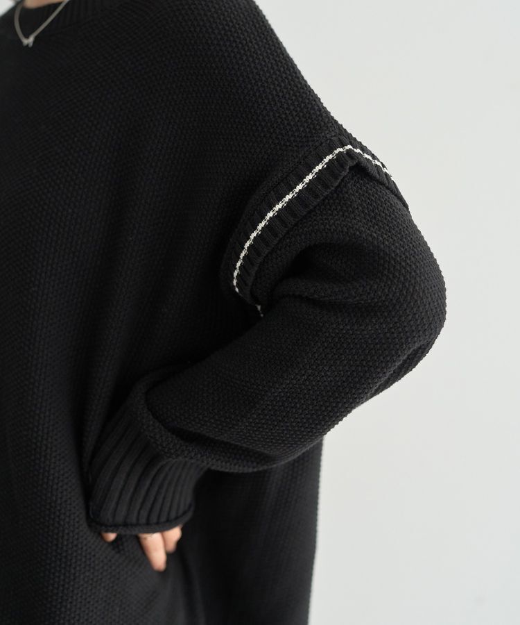 earth music&ecology「アンチピリングC/A選べる丈配色ニット」|ニット・セーター|