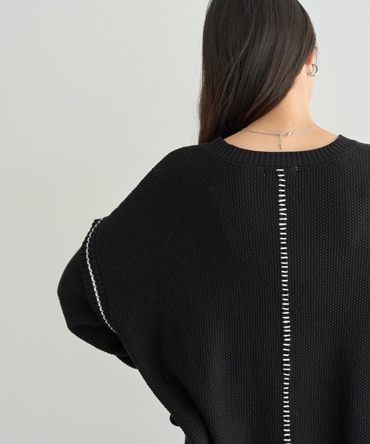 earth music&ecology「アンチピリングC/A選べる丈配色ニット」|ニット・セーター|