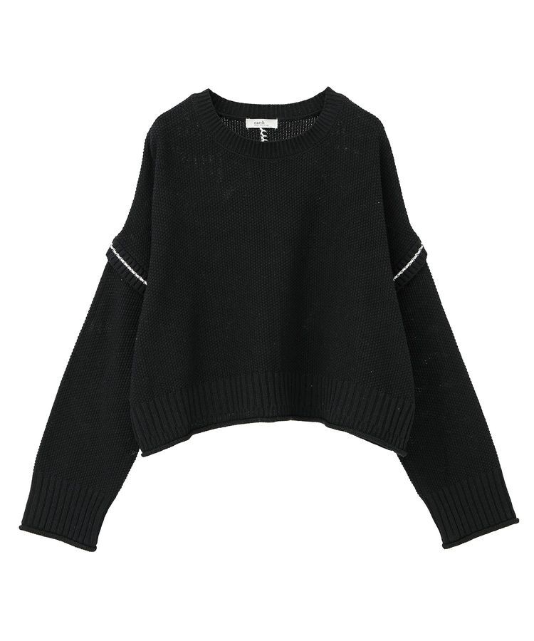 earth music&ecology「アンチピリングC/A選べる丈配色ニット」|ニット・セーター|