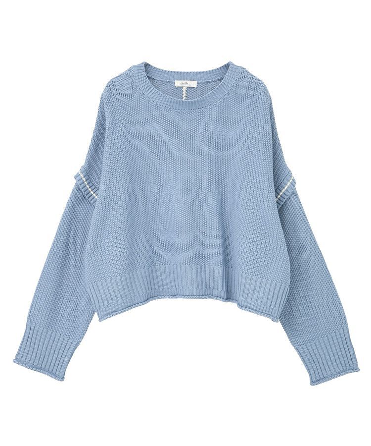 earth music&ecology「アンチピリングC/A選べる丈配色ニット」|ニット・セーター|