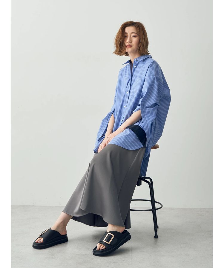 YECCA VECCA「アシメマーメイドサテンスカート」|スカート|