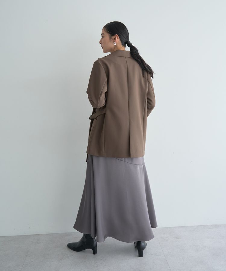 YECCA VECCA「アシメマーメイドサテンスカート」|スカート|