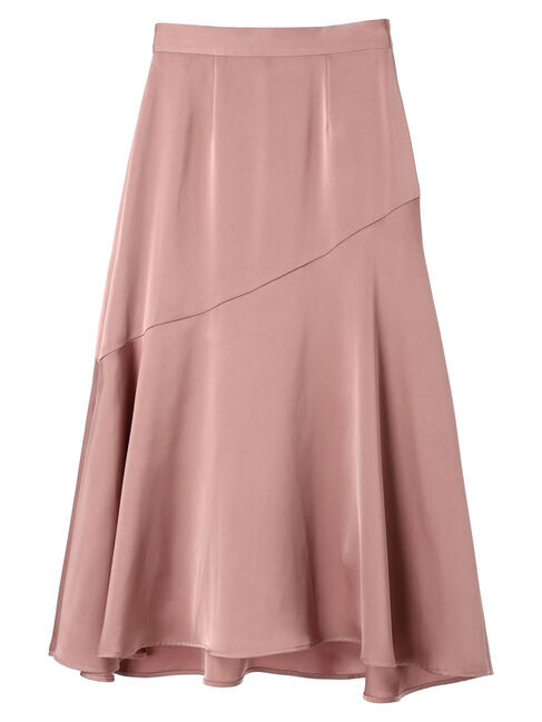 YECCA VECCA「アシメマーメイドサテンスカート」|スカート|