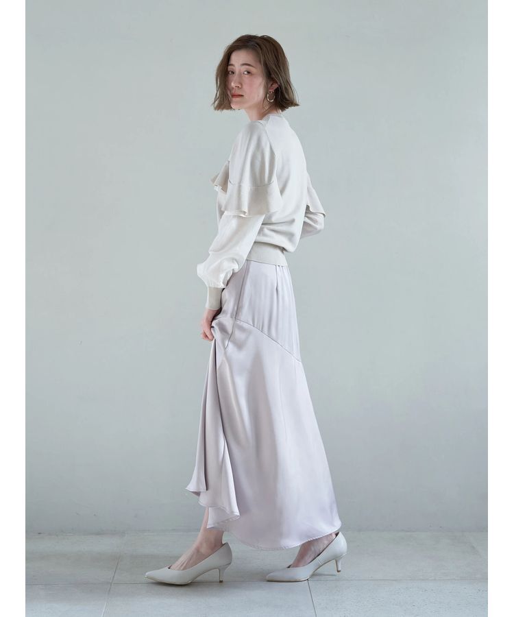 YECCA VECCA「アシメマーメイドサテンスカート」|スカート|