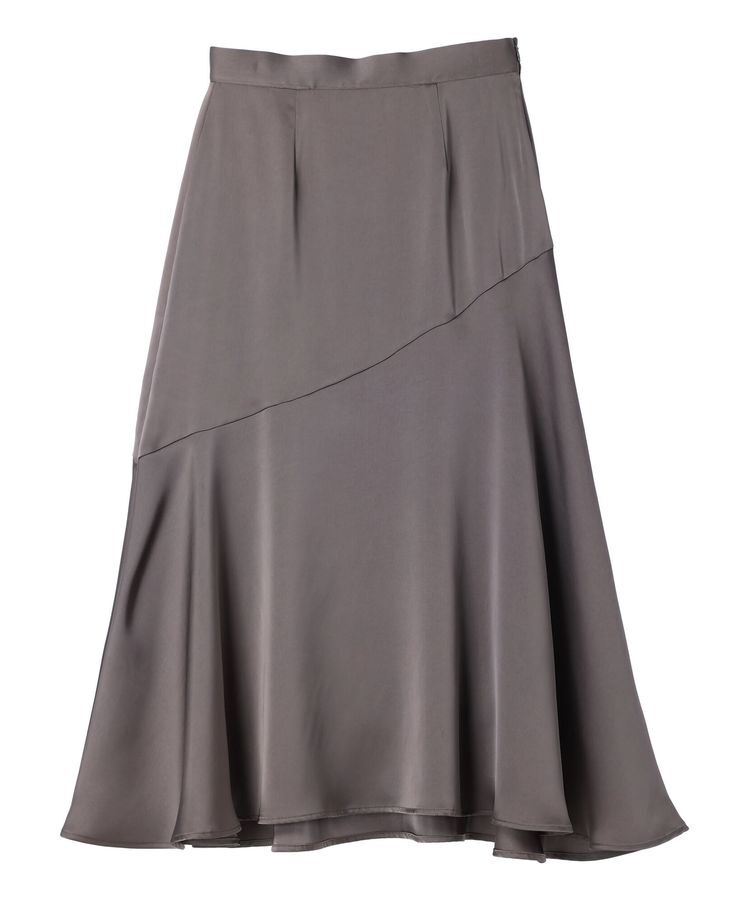 YECCA VECCA「アシメマーメイドサテンスカート」|スカート|