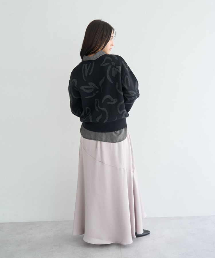 YECCA VECCA「アシメマーメイドサテンスカート」|スカート|