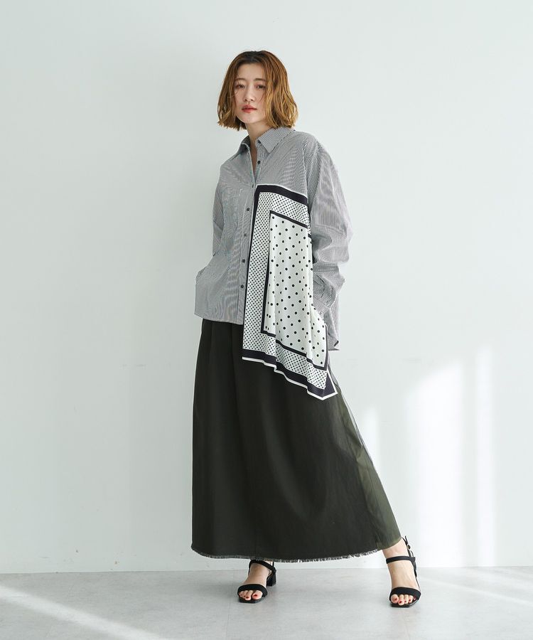 Editt by YECCA VECCA「異素材MIXロングスカート」|スカート|