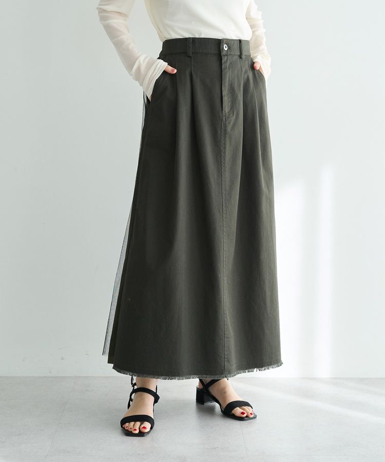 Editt by YECCA VECCA「異素材MIXロングスカート」|スカート|