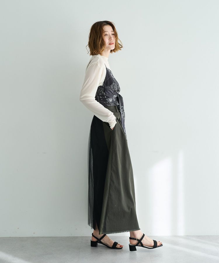 Editt by YECCA VECCA「異素材MIXロングスカート」|スカート|