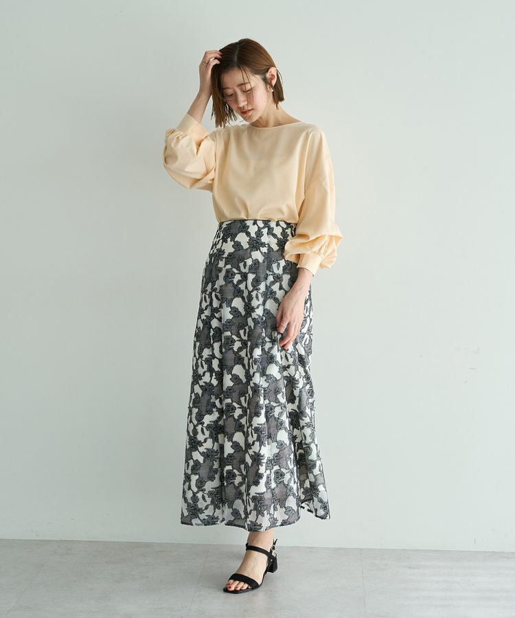 YECCA VECCA「シアーレース柄マーメイドスカート」|スカート|