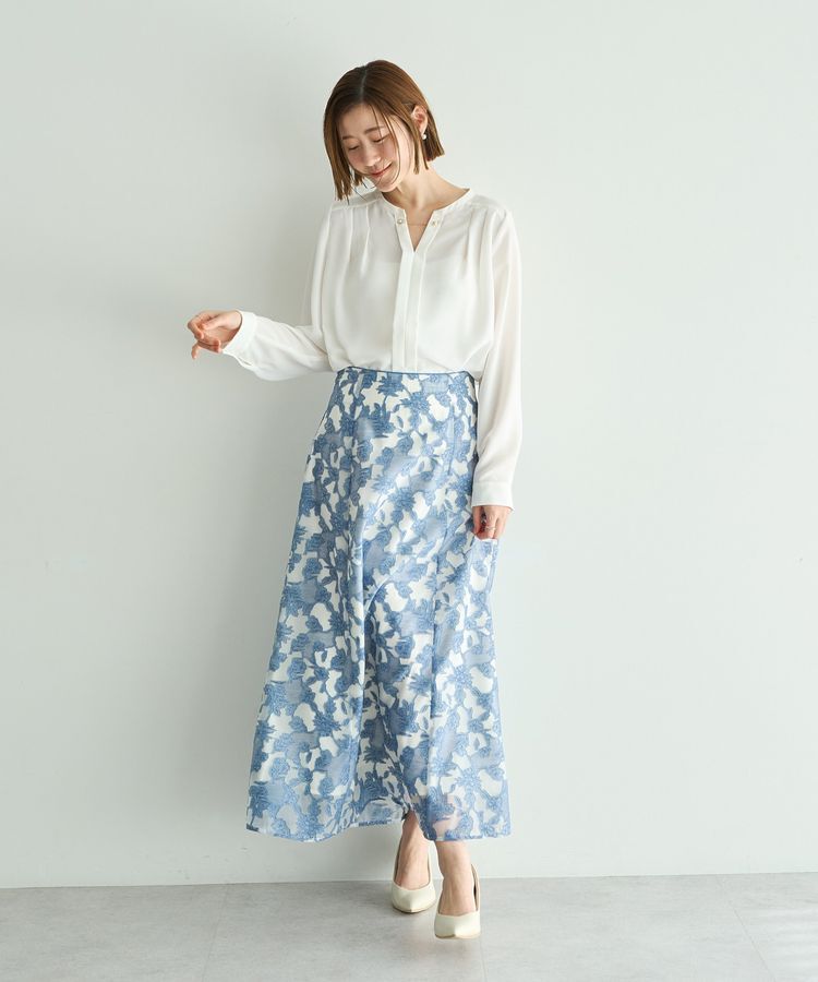 YECCA VECCA「シアーレース柄マーメイドスカート」|スカート|