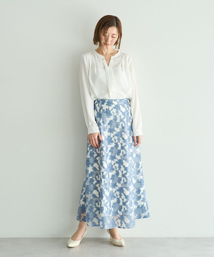 YECCA VECCA「シアーレース柄マーメイドスカート」|スカート|