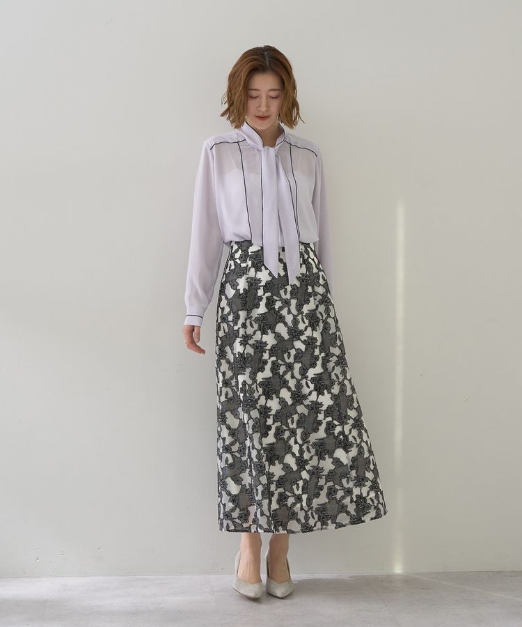 YECCA VECCA「シアーレース柄マーメイドスカート」|スカート|