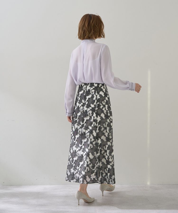 YECCA VECCA「シアーレース柄マーメイドスカート」|スカート|