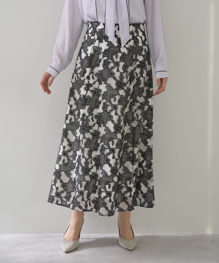 YECCA VECCA「シアーレース柄マーメイドスカート」|スカート|