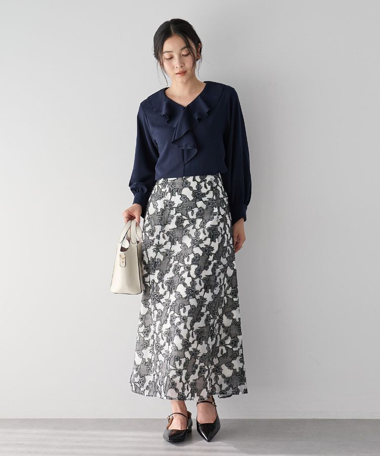 YECCA VECCA「シアーレース柄マーメイドスカート」|スカート|