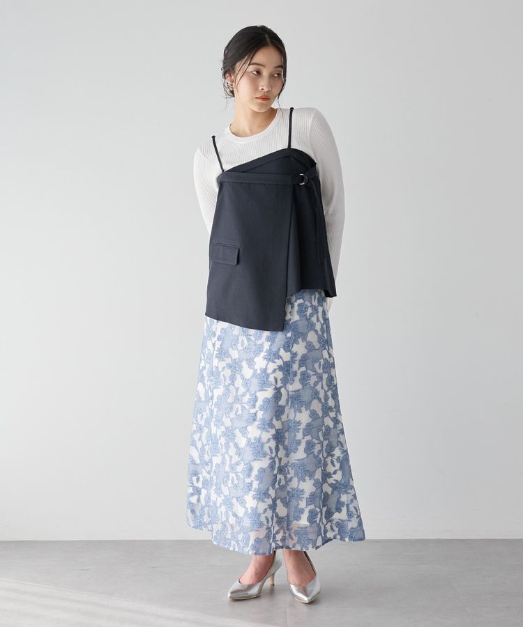 YECCA VECCA「シアーレース柄マーメイドスカート」|スカート|