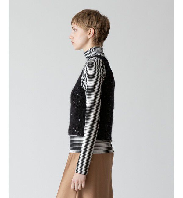 allureville「スパンコールモヘヤキャミ」|ベスト・ジレ|