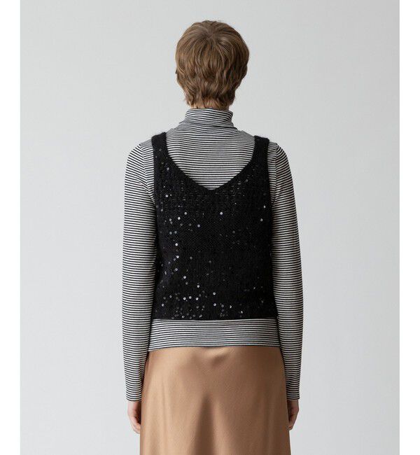 allureville「スパンコールモヘヤキャミ」|ベスト・ジレ|