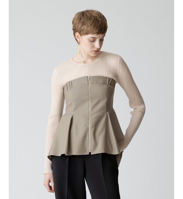 allureville「ウールデニムイレヘムビスチェ」|ベスト・ジレ|