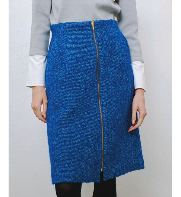 allureville「GIOLICAカルゼフロントジップスカート」|台形|