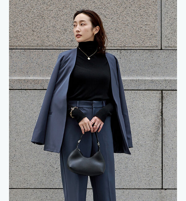 ur's「ベルト付ノーカラージャケット」|ノーカラージャケット|