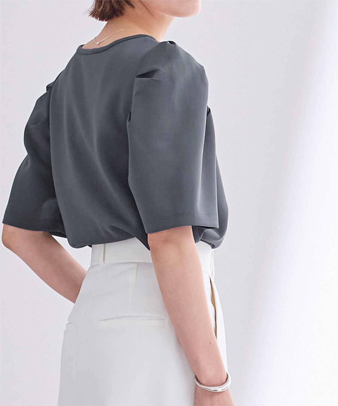 ur's「ボンディングタックスリーブトップス」|Tシャツ・カットソー|