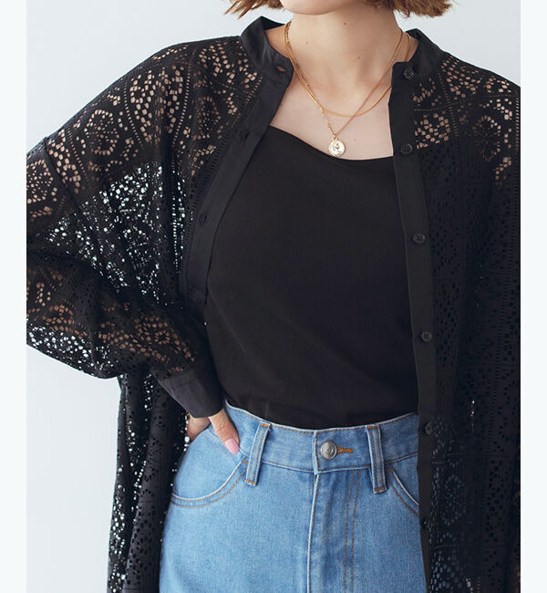 titivate「ダブルストラップカップ付きキャミソール」|キャミソール|ブラック