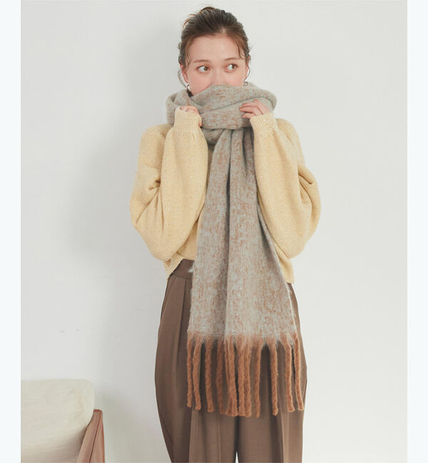 titivate「メランジボリュームマフラー」|ストール|