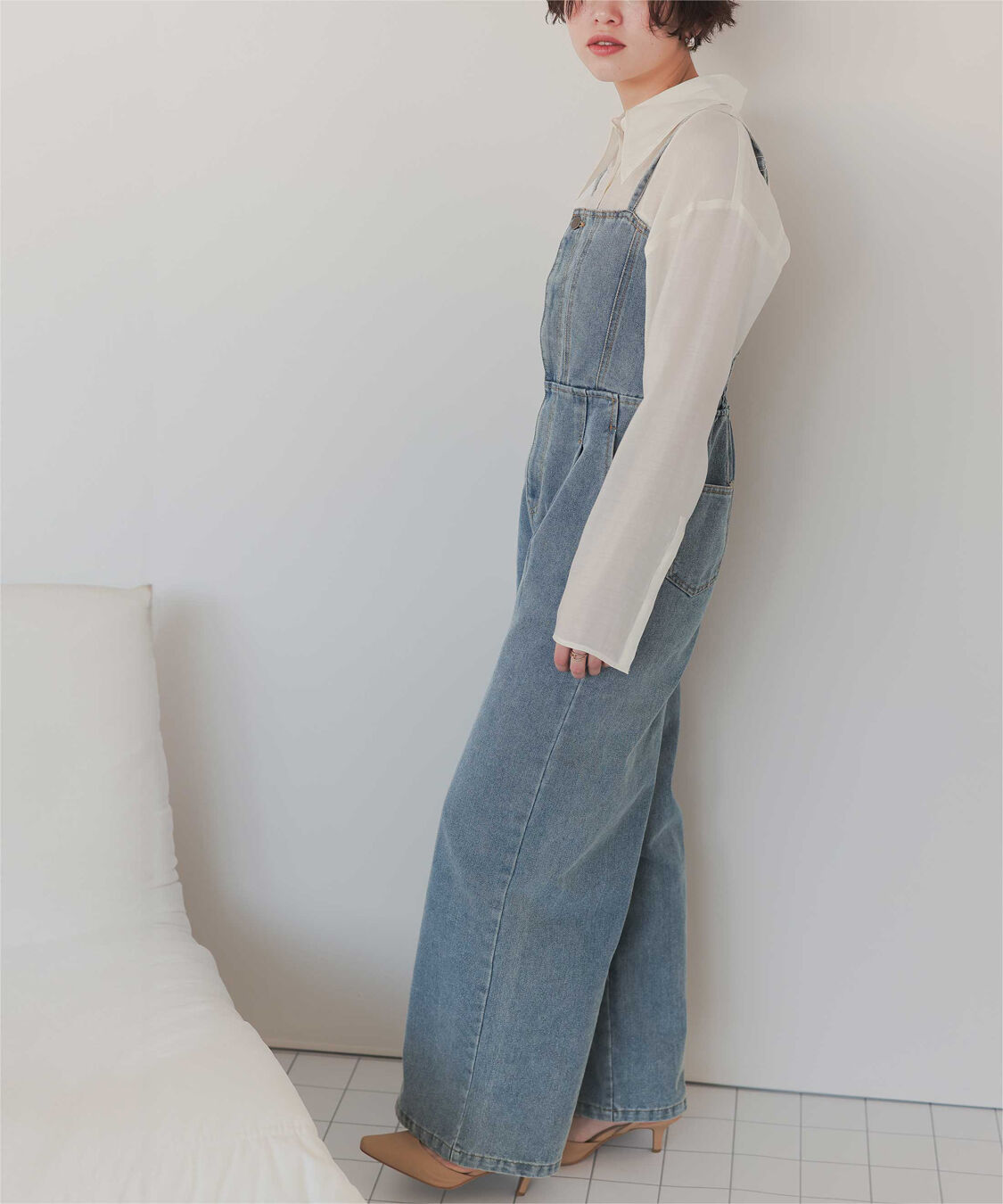 titivate「【さやかさんS/Sコラボ】デザイン襟シアーシャツ」|シャツ・ブラウス|