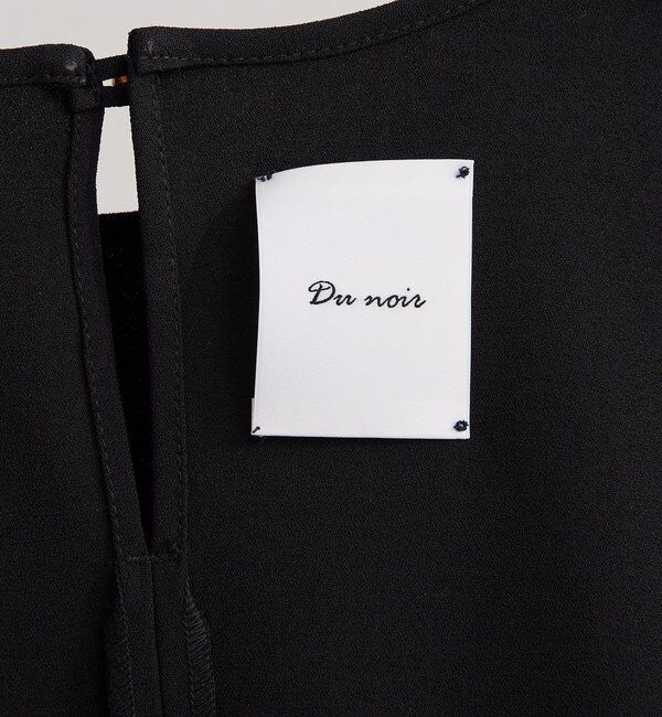  「【Du noir】ハンド風ステッチストレッチジョーゼットプルオーバー」|プルオーバー|