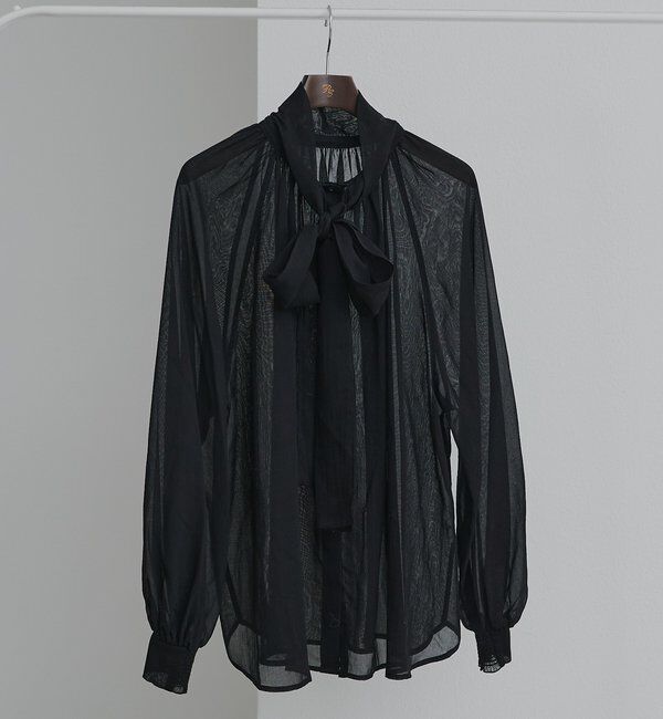  「シアーリボンタイ2WAYブラウス」|シャツ・ブラウス|